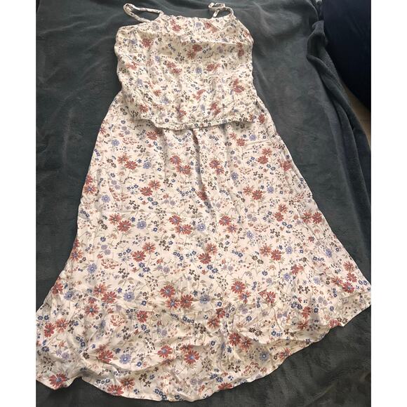 Abercrombie Floral Two Piece Set – Kids 15/16 Fits XS NWOT Tank + Maxi Skirt - Picture 1 of 6